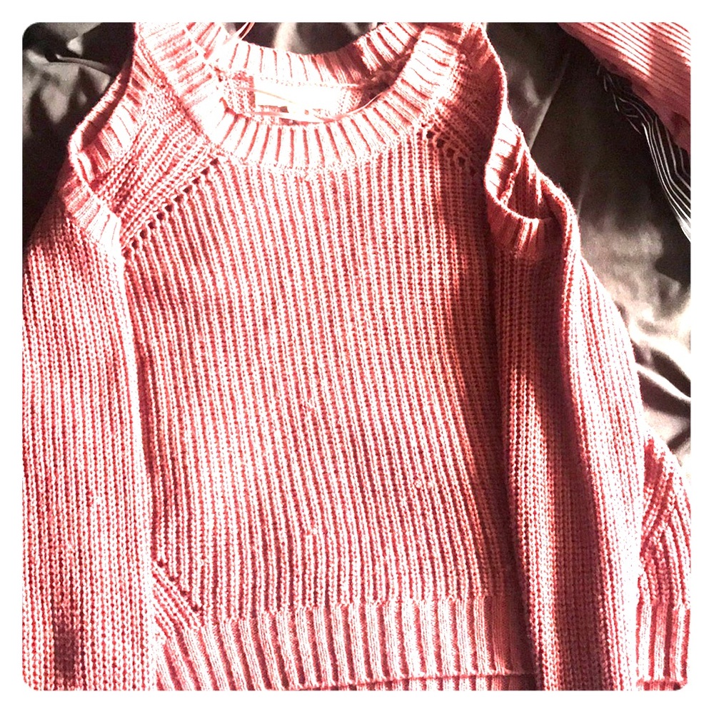 Cold shoulder sweater